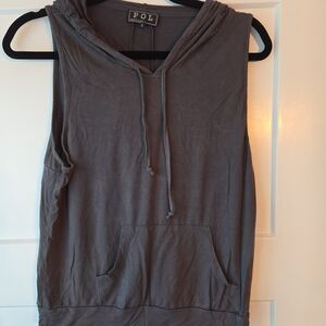 POL Gray Sleeveless Hoodie Relaxed Fit